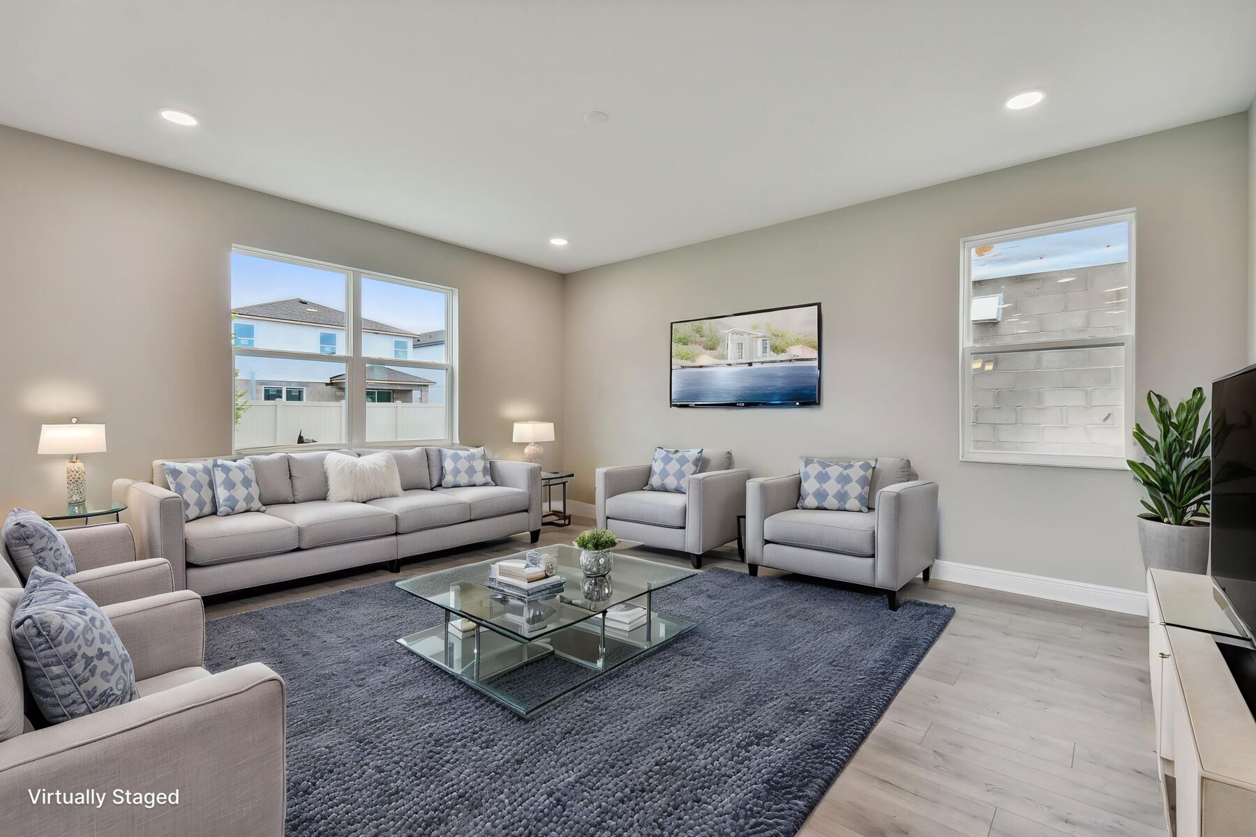 Family Room -Virtually Staged