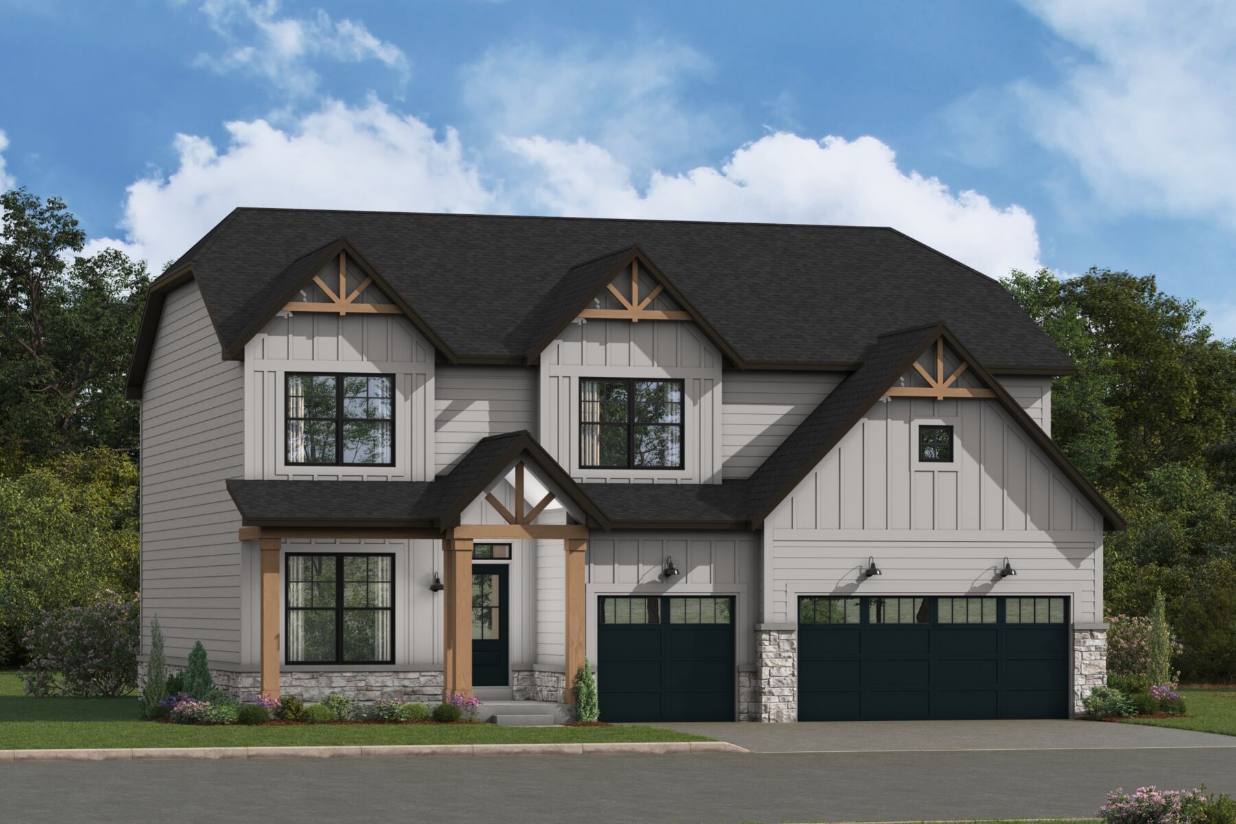 Essex Elevation Rustic Farmhouse