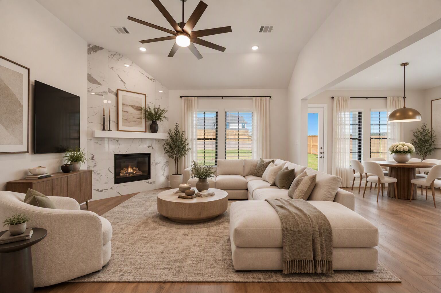 Virtually Staged Family Room