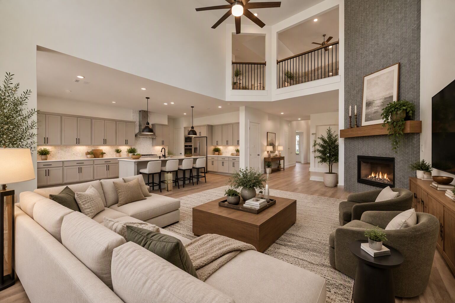 Virtually Staged Family Room