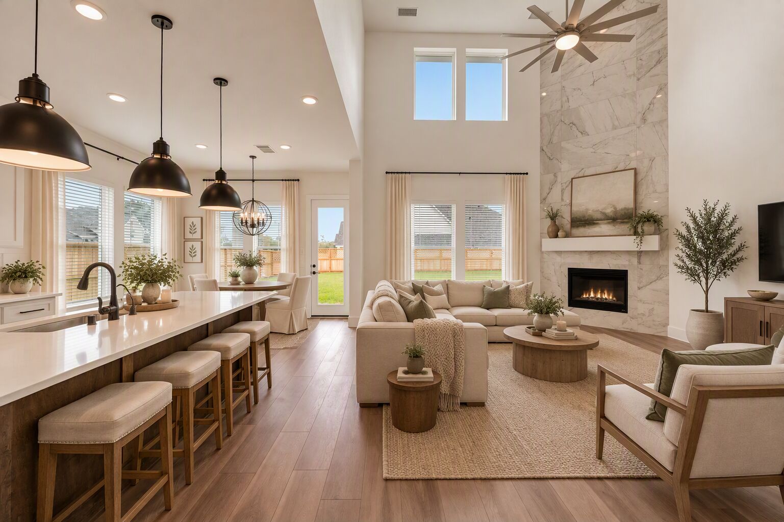 Virtually Staged Family Room