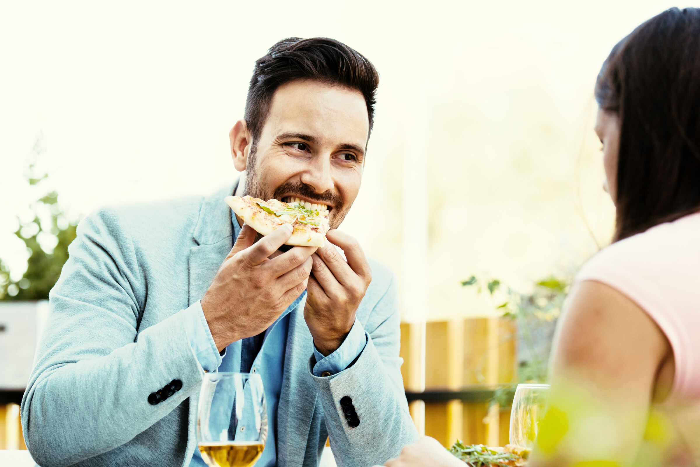 Couple Eating Pizza - Date Night