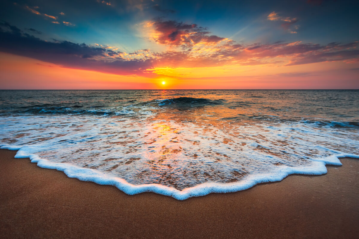 Sunrise Over a Beach