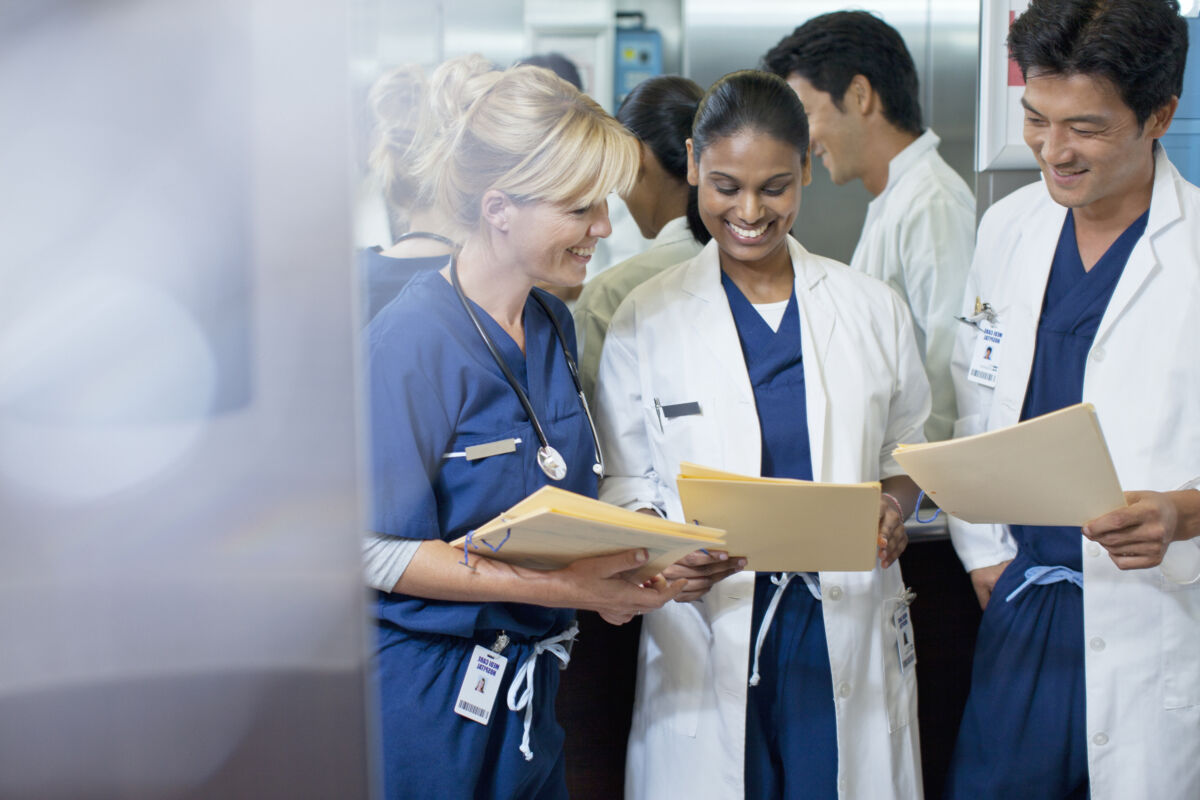Group of doctors meeting