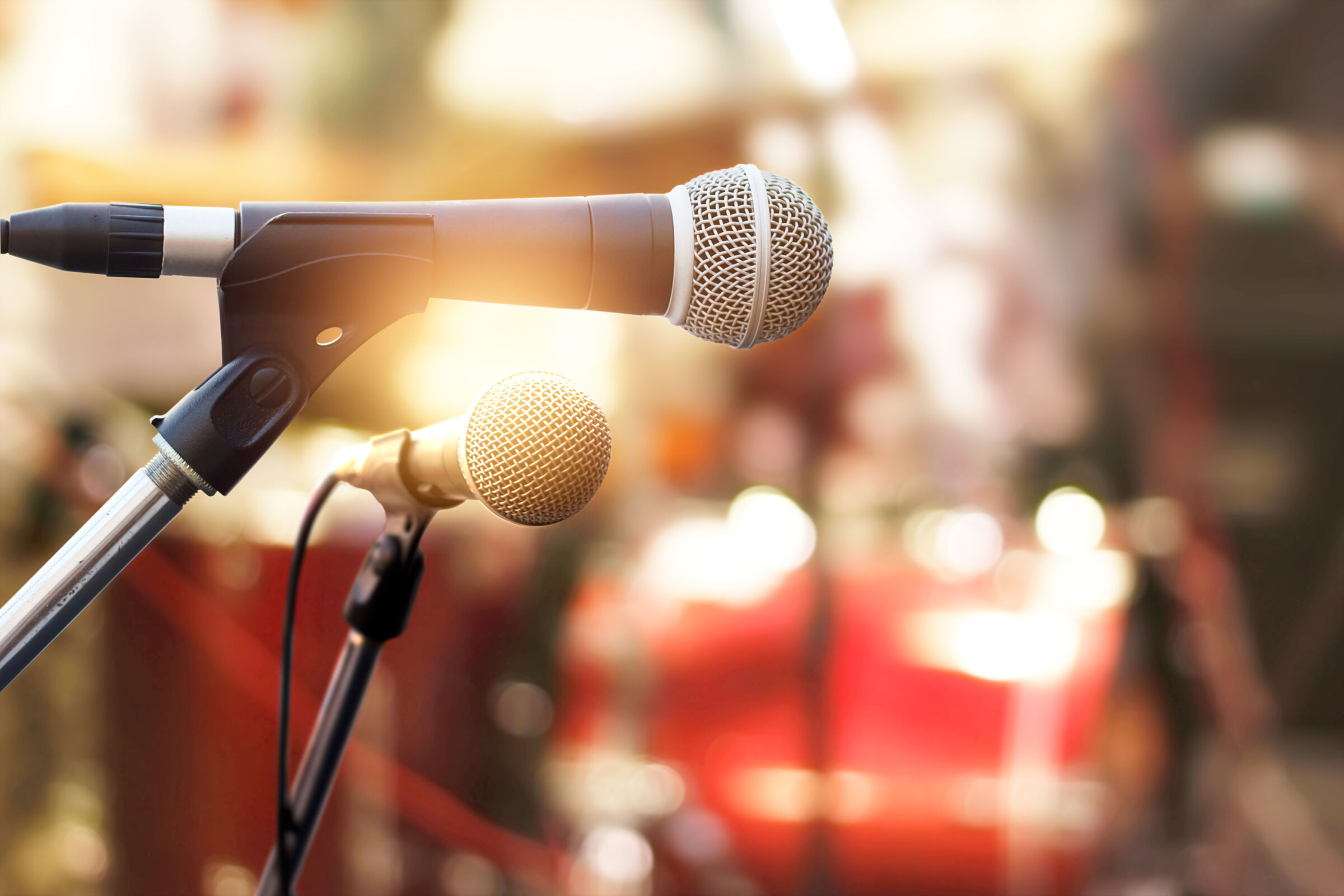 Microphone on stage