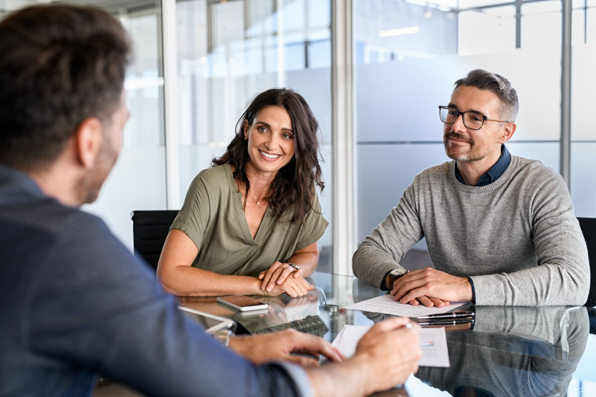 Couple meeting with an advisor