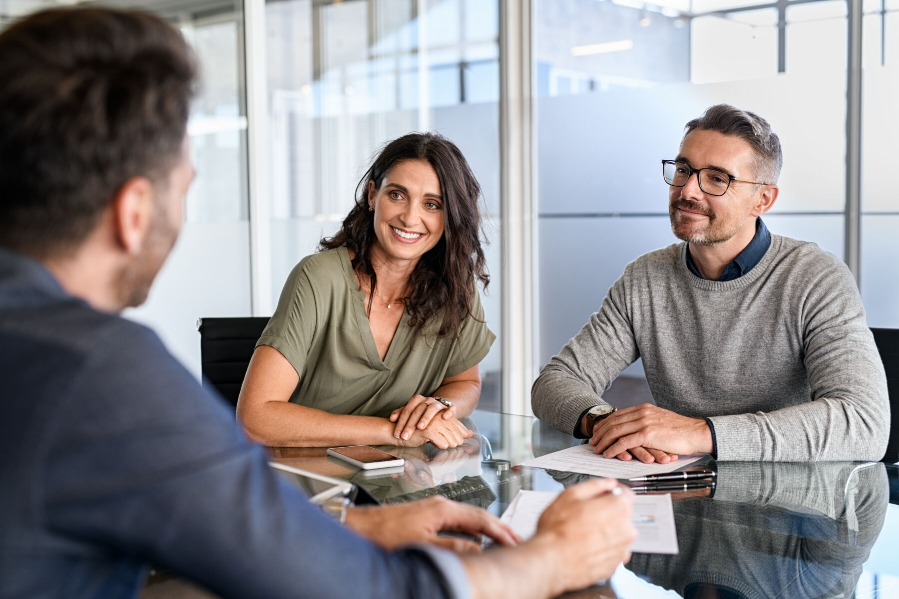 Couple meeting with an advisor